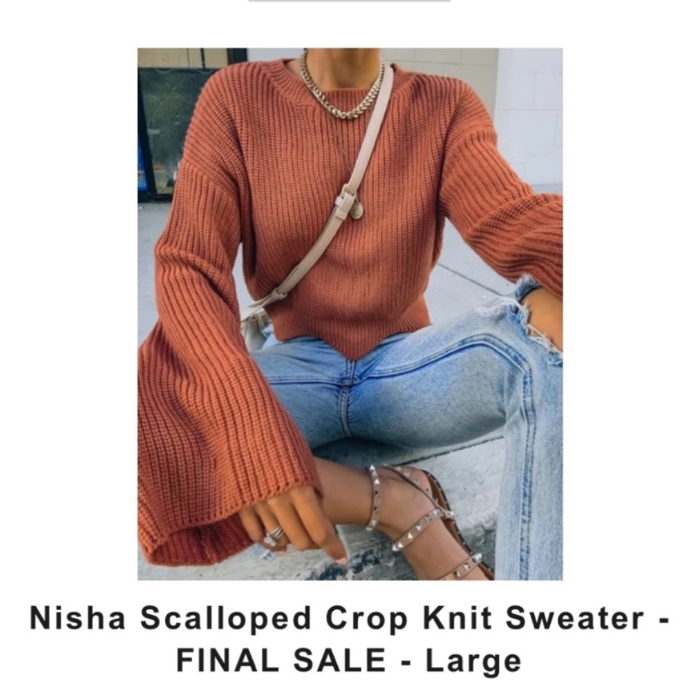 NWOT Vici collection crop sweater